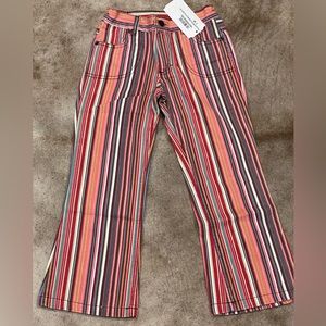 NWT GMS Girl’s Made in Argentina 100% Cotton Striped Pants Size 8